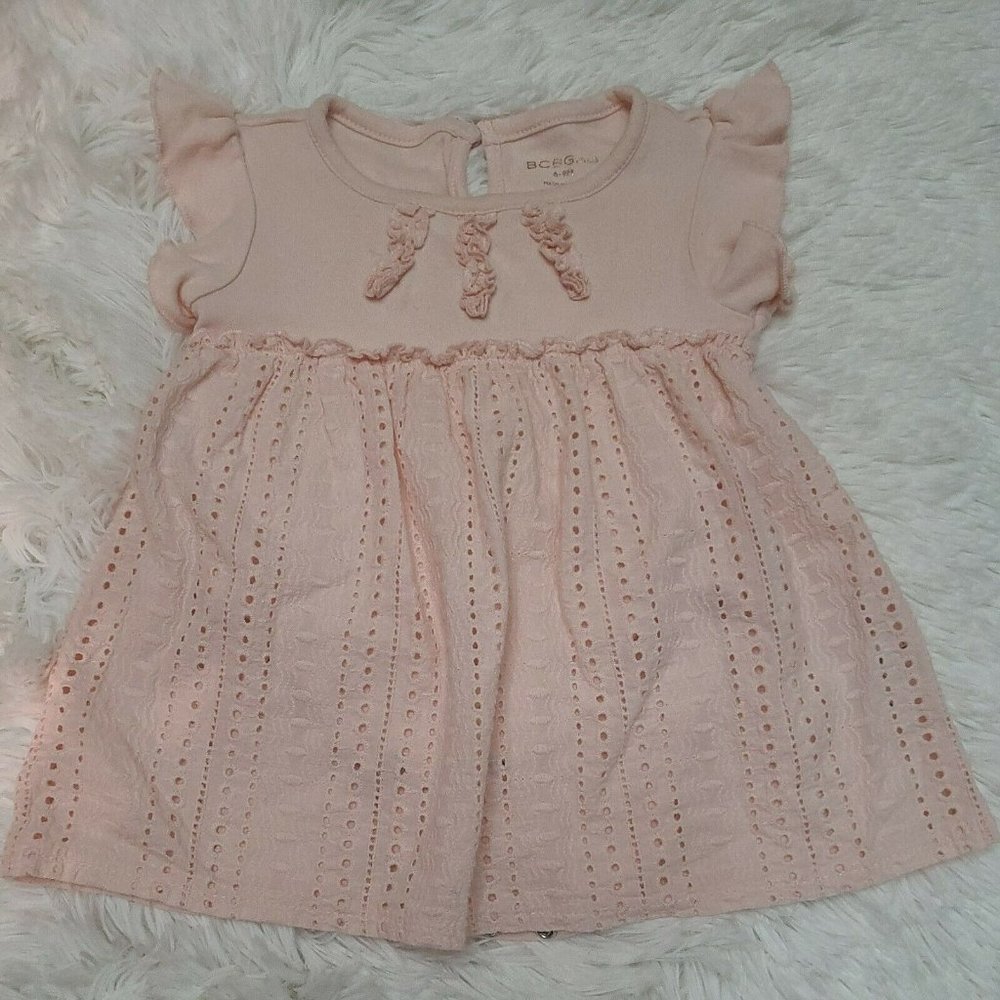BCBG Infant Eyelet Peach Dress Size 6-9 Months